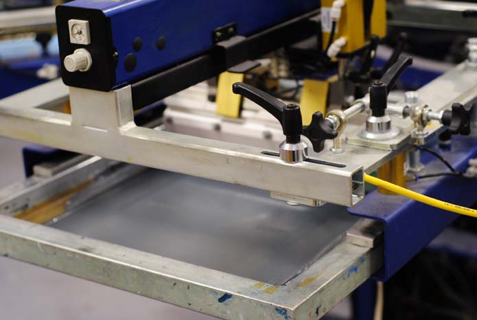 Screen printing machine and inks