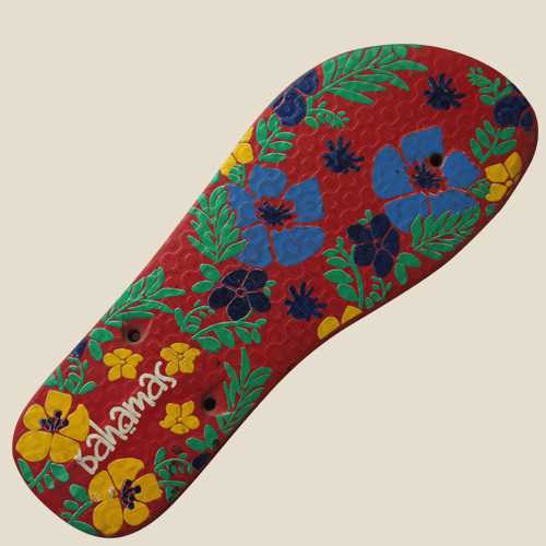 Screen printing on slipper and chappal sole