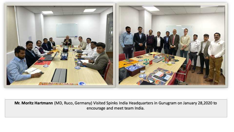 Mr Moritz Hartmann MD, Ruco, Germany visited spinks India