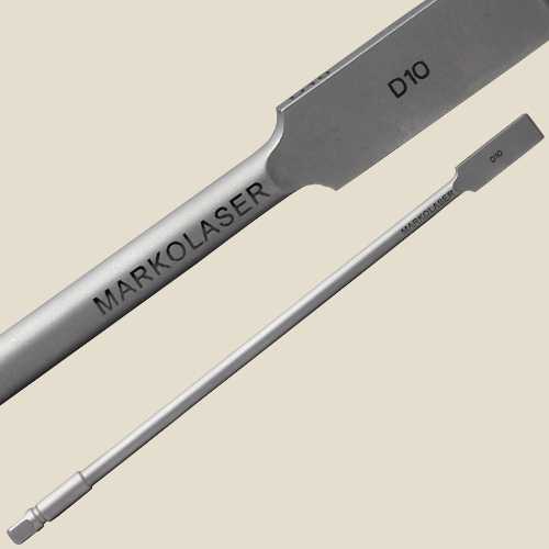 Laser marking on medical spatula