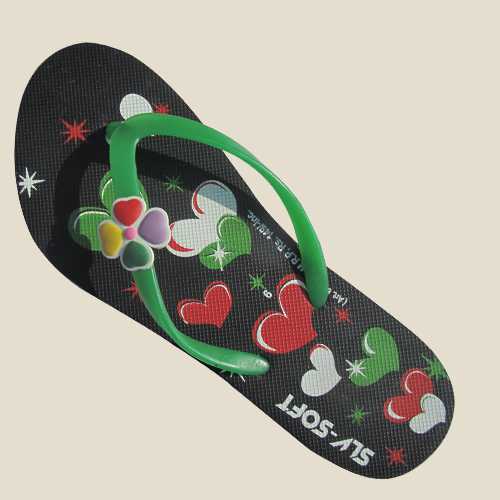 Screen printing on chappal and slipper