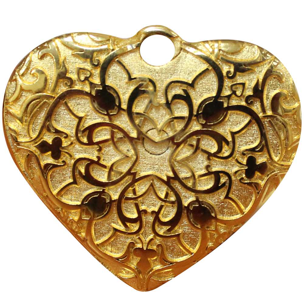 Deep laser engraving and texturing on gold pendant