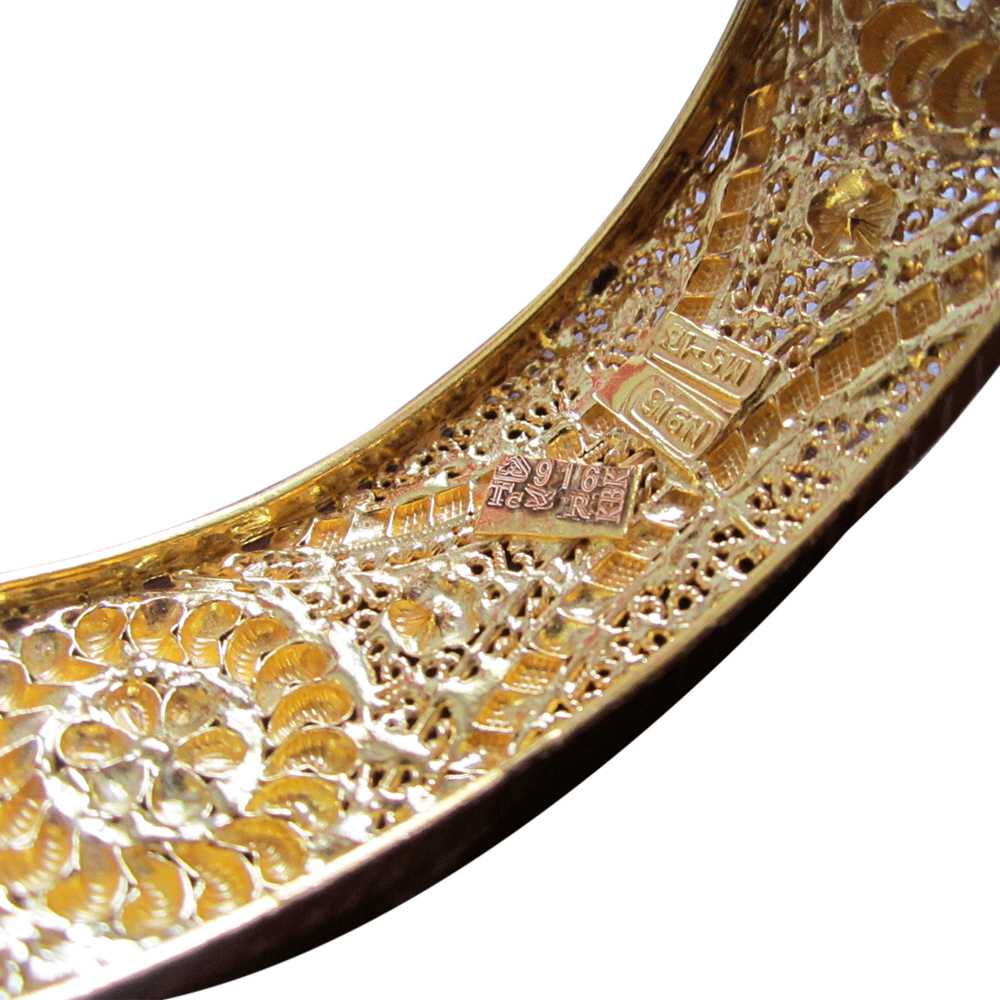Laser hallmarking and branding on gold bangle