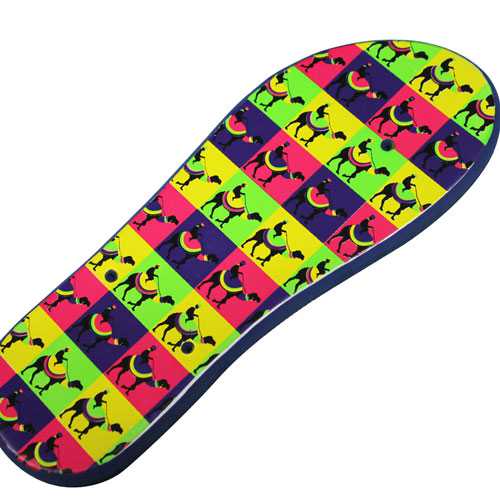 Multi color screen printed  hawai flip flop chappal sole