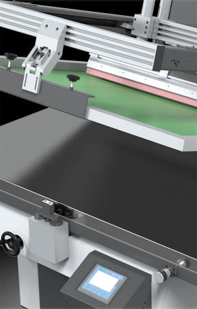 Flat-bed screen printing machine