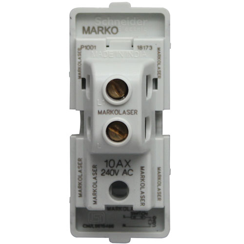 Laser marking on electrical switch socket