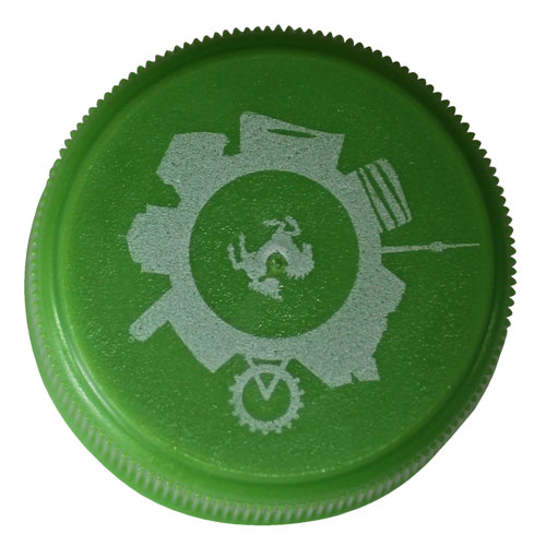 Laser marking on plastic bottle caps and closures